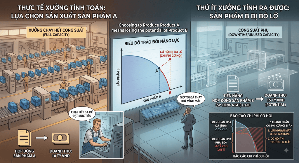 Chi phí cơ hội — thứ ít xưởng tính ra được