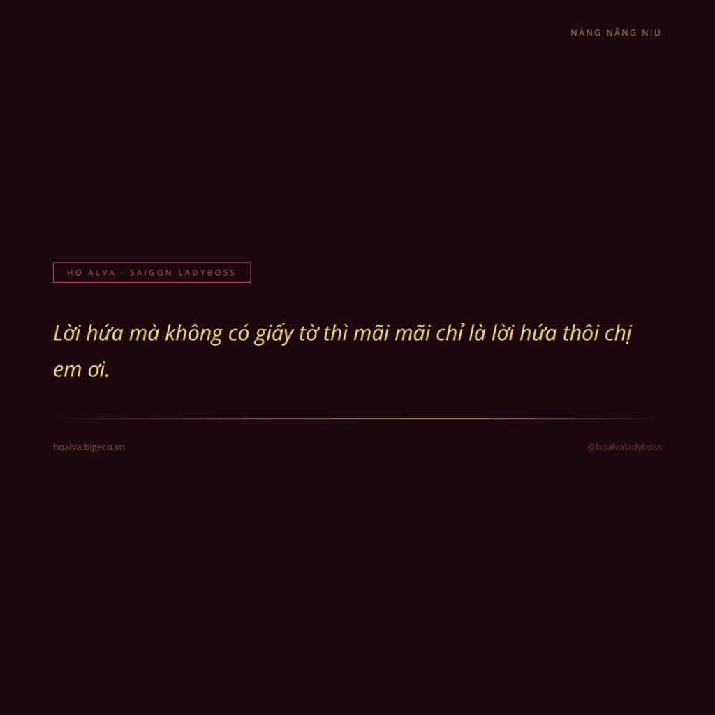 Lời hứa cho đất ngày cưới, rồi sau đó là im lặng